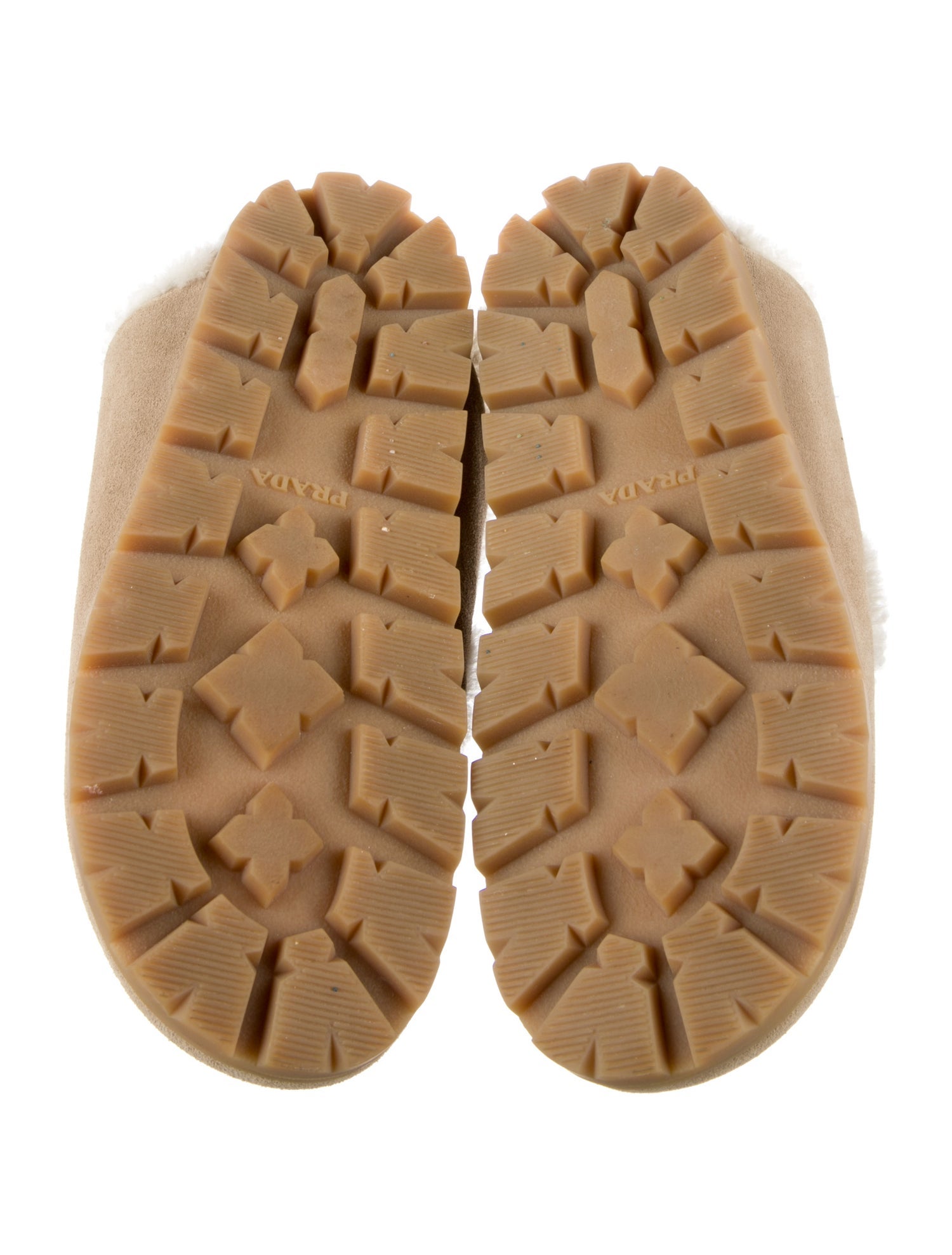 Prada Suede Fur Trim Mules